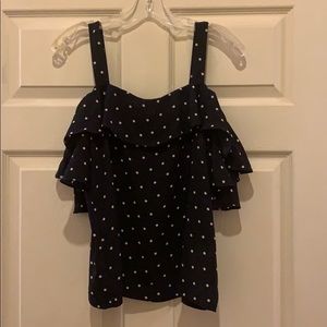 J. Crew polka Dot Cold Shoulder Too